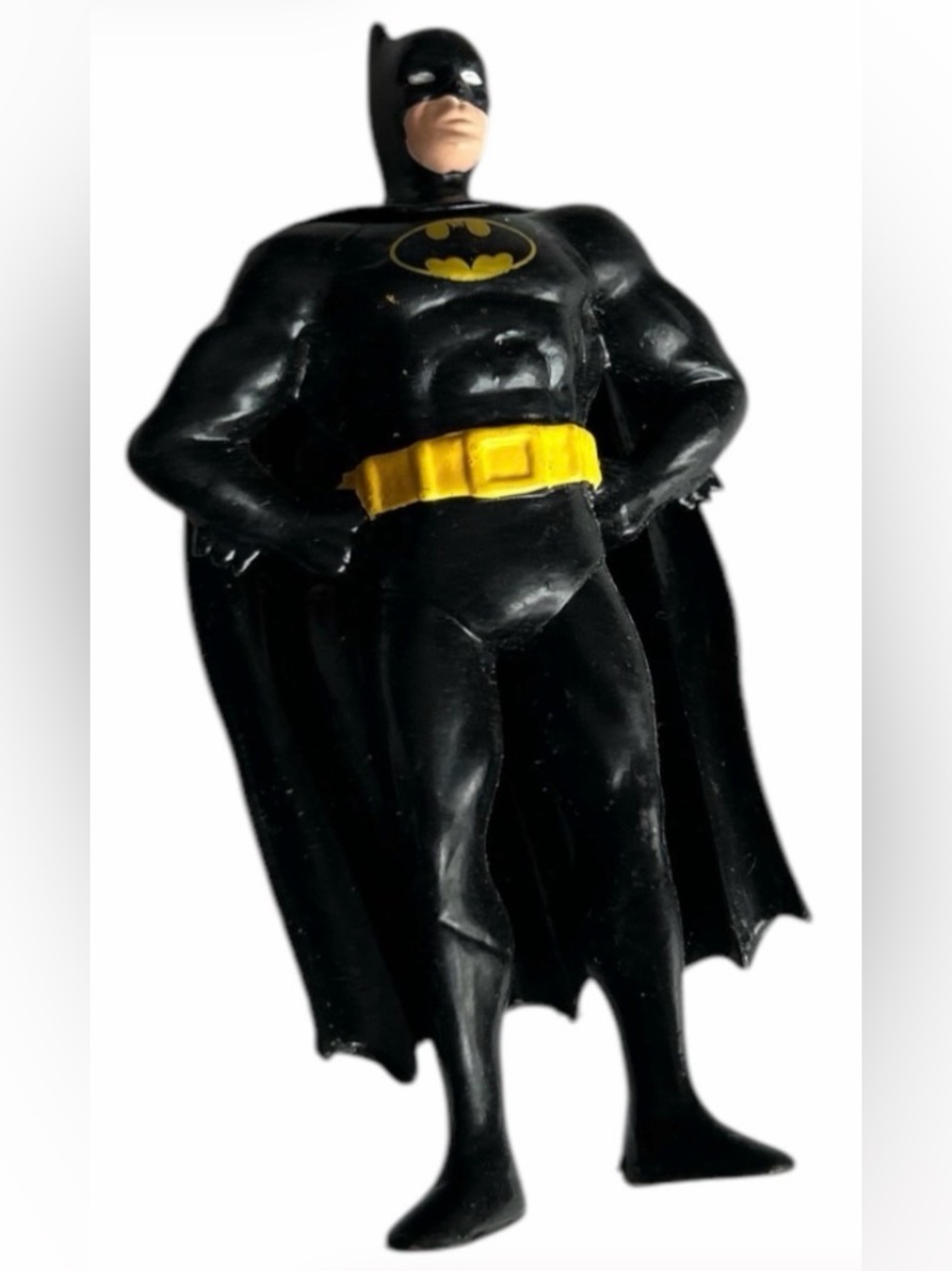 1989 DC Applause Batman Mini Figure Vintage PVC Black Costume w/ Cape Loose